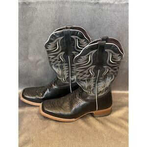 Alfa Rough Out Cut Square Toe Western Cowboy Boots Mexico Size 27.5